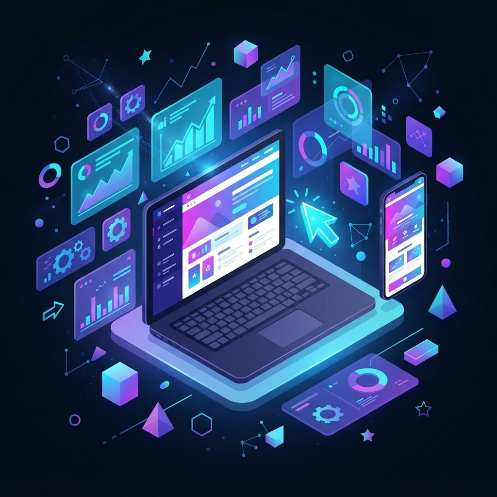 Ilustrasi web dan landing page yang direka oleh NatNetwork